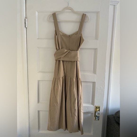 Elle White Khaki Dress - Picture 3 of 4